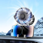 Ventilatore auto F5504 con supporto telefono regolabile