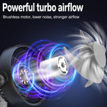 Ventilatore auto F5504 con supporto telefono regolabile