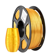 Filamento PLA Silk per stampante 3D, 1,75 mm, bobina da 1 kg, finitura lucida metallizzata, materiale per stampa 3D