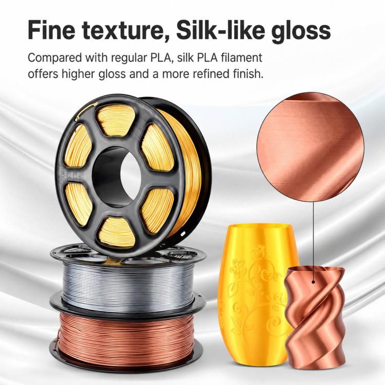 Filamento PLA Silk 1,75 mm bobina 1 kg finitura lucida