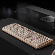 Tastiera da gioco FURYCUBE Tri-Mode cablata + wireless 2.4G Bluetooth RGB con feedback meccanico