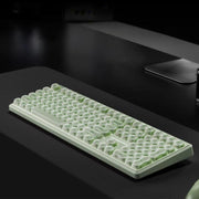 Tastiera da gioco FURYCUBE Tri-Mode cablata + wireless 2.4G Bluetooth RGB con feedback meccanico