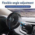 Ventilatore silenzioso USB a 3 velocità per bocchette auto