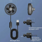 Ventilatore silenzioso USB a 3 velocità per bocchette auto