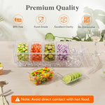 Vassoio per congelatore estivo a 5 scomparti per frutta, verdura e snack, contenitore per cubetti di ghiaccio e alimenti.