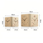 WOZOOM Orologio da parete angolare bifacciale, semplice e decorativo per gli angoli del soggiorno, White Medium, White Large, Woodgrain Brown Medium, Woodgrain Brown Large