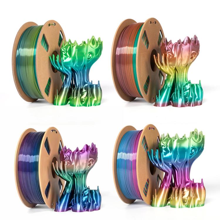 Filamento PLA Silk Rainbow 1,75 mm bobina 1 kg effetto cangiante