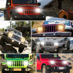 Fari anteriori a mezzaluna con quattro riflettori da 7 pollici M4 per Jeep Wrangler