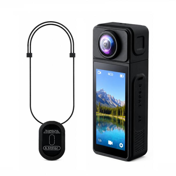 Videocamera indossabile WiFi 4K con obiettivo girevole