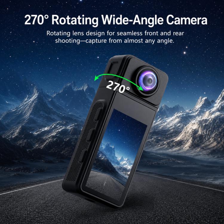 Videocamera indossabile WiFi 4K con obiettivo girevole