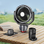 Ventilatore oscillante da esterno portatile con luce LED