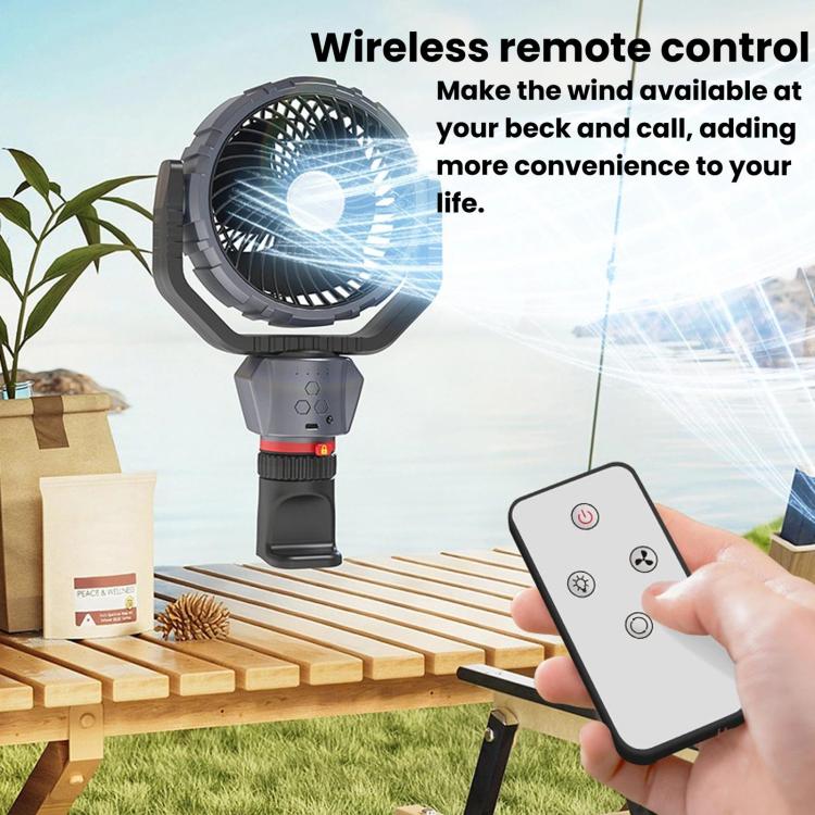 Ventilatore oscillante da esterno portatile con luce LED