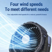 Ventilatore oscillante da esterno F8105 con luce LED, telecomando e ricaricabile, portatile., F8105