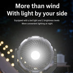 Ventilatore oscillante da esterno portatile con luce LED