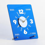 Orologio da tavolo moderno e minimalista WOZOOM con specchio in acrilico e movimento al quarzo silenzioso.