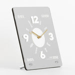 Orologio da tavolo moderno e minimalista WOZOOM con specchio in acrilico e movimento al quarzo silenzioso.