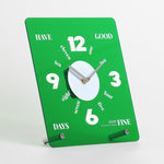 Orologio da tavolo moderno e minimalista WOZOOM con specchio in acrilico e movimento al quarzo silenzioso.