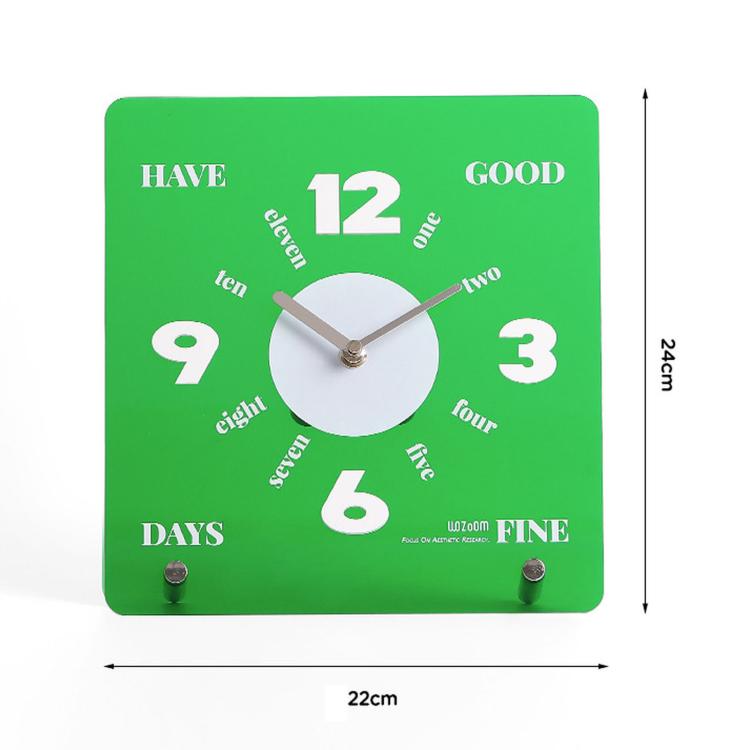 Orologio da tavolo moderno e minimalista WOZOOM con specchio in acrilico e movimento al quarzo silenzioso.