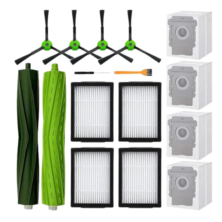 Main Brush & Filter Vacuum Accessories For iRobot Roomba i7 / i7+ / i3 / E5 / i3+ / i4 / i6 / i6+ / i8  / i8+, 1+4+4+4