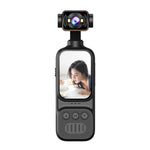 Videocamera portatile per vlog con obiettivo motorizzato girevole a 270 gradi, schermo da 2 pollici, videoregistratore tascabile, WiFi, action cam sportiva., DV07-4K