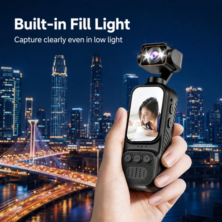 Videocamera portatile per vlog con obiettivo motorizzato girevole a 270 gradi, schermo da 2 pollici, videoregistratore tascabile, WiFi, action cam sportiva., DV07-4K
