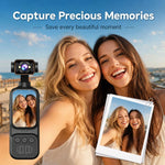 Videocamera portatile per vlog con obiettivo motorizzato girevole a 270 gradi, schermo da 2 pollici, videoregistratore tascabile, WiFi, action cam sportiva., DV07-4K
