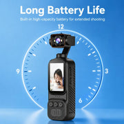 Videocamera portatile per vlog con obiettivo motorizzato girevole a 270 gradi, schermo da 2 pollici, videoregistratore tascabile, WiFi, action cam sportiva., DV07-4K