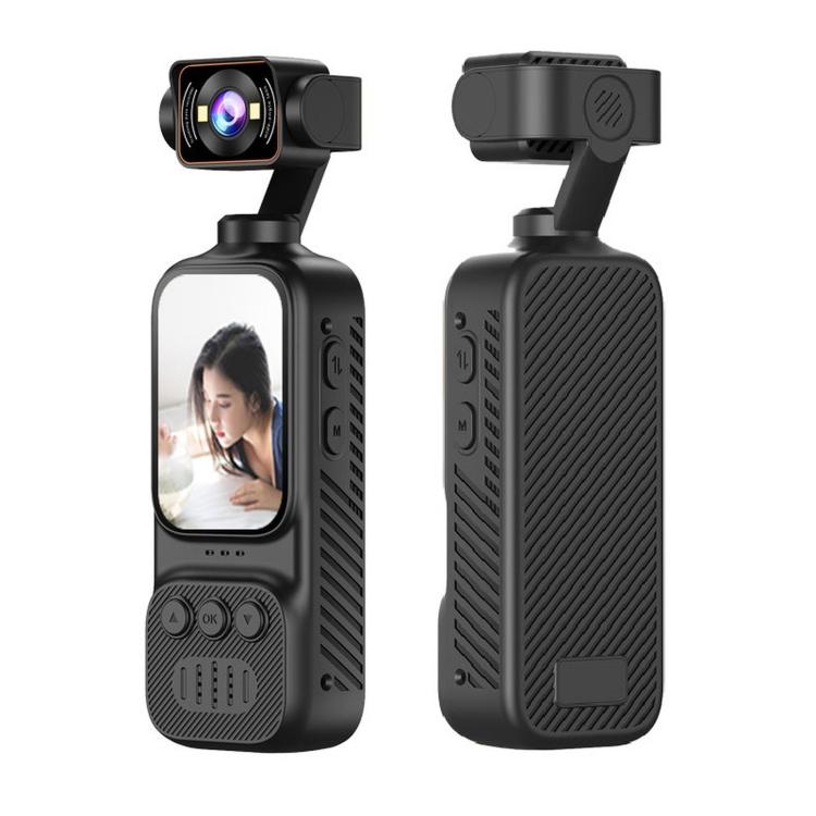Videocamera portatile per vlog con obiettivo motorizzato girevole a 270 gradi, schermo da 2 pollici, videoregistratore tascabile, WiFi, action cam sportiva., DV07-4K