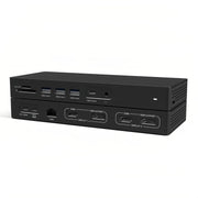 Dock di espansione Gigabit Dual HDMI/DP di Blueendless con cavo splitter USB 3.2 per triplo display, 14 in 1