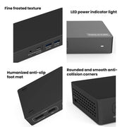 Dock di espansione Gigabit Dual HDMI/DP di Blueendless con cavo splitter USB 3.2 per triplo display, 14 in 1