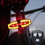 LY-5510 Fanale posteriore di segnalazione per bicicletta con telecomando, indicatori di direzione sinistro e destro per la guida notturna