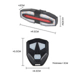 LY-5510 Fanale posteriore di segnalazione per bicicletta con telecomando, indicatori di direzione sinistro e destro per la guida notturna