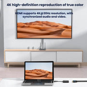 Docking station Blueendless Type-C, convertitore doppio HDMI, espansione display 4K ad alta definizione M1/2, HU401