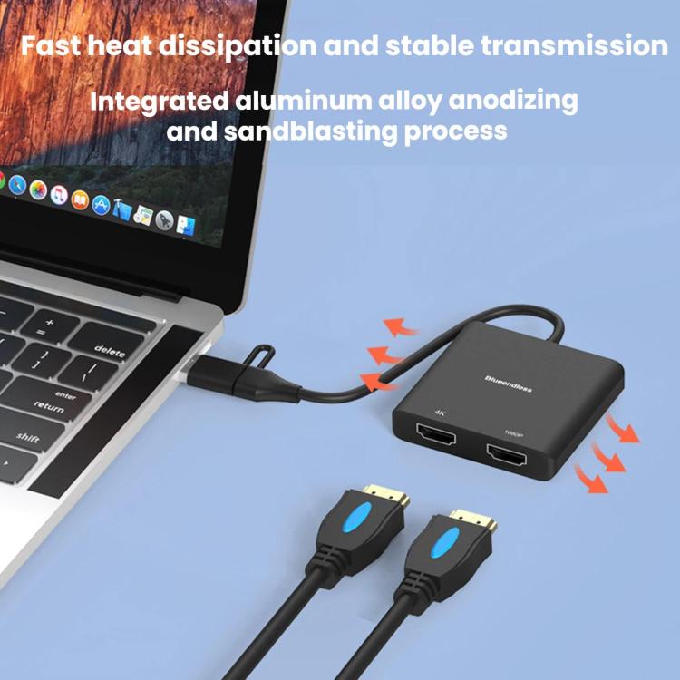 Docking station Blueendless Type-C con doppio HDMI 4K