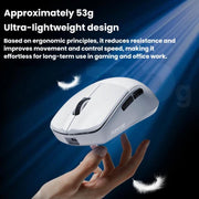 Mouse wireless FURYCUBE con tripla modalità Bluetooth 2.4G per gaming e ufficio.