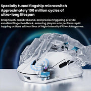 Mouse wireless FURYCUBE con tripla modalità Bluetooth 2.4G per gaming e ufficio.