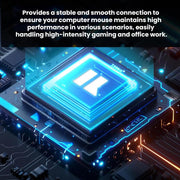 Mouse wireless FURYCUBE con tripla modalità Bluetooth 2.4G per gaming e ufficio.
