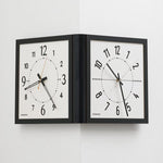 Orologio da parete angolare a doppia faccia wozoom per soggiorno, vintage, in legno, al quarzo, Brown Medium, Brown Large, White Medium, White Large