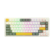 Tastiera meccanica da ufficio/gaming FURYCUBE a 80 tasti con illuminazione RGB., White Green Yellow Wired, Thai White Green Yellow Wired, Space Gray Tri-mode Wired + 2.4GHz Wireless + Bluetooth, Thai Space Gray Tri-mode Wired + 2.4GHz Wireless + Blueto...