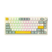 Tastiera meccanica da ufficio/gaming FURYCUBE a 80 tasti con illuminazione RGB., White Green Yellow Wired, Thai White Green Yellow Wired, Space Gray Tri-mode Wired + 2.4GHz Wireless + Bluetooth, Thai Space Gray Tri-mode Wired + 2.4GHz Wireless + Blueto...