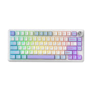 Tastiera meccanica da ufficio/gaming FURYCUBE a 80 tasti con illuminazione RGB., White Green Yellow Wired, Thai White Green Yellow Wired, Space Gray Tri-mode Wired + 2.4GHz Wireless + Bluetooth, Thai Space Gray Tri-mode Wired + 2.4GHz Wireless + Blueto...