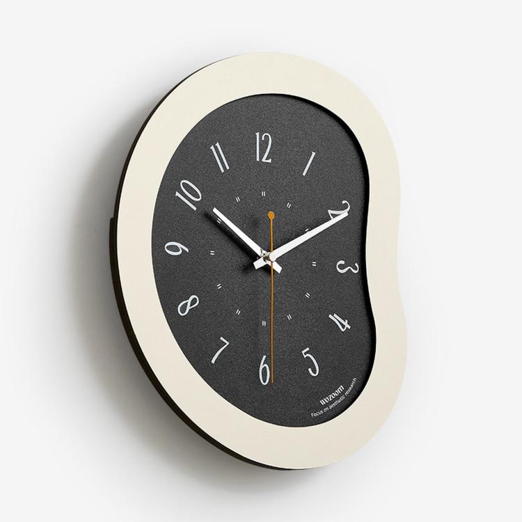 wozoom Orologio da parete moderno per soggiorno, stile minimalista color crema, silenzioso e decorativo, Flat Black, Framed Cream White, Framed Cream Brown, Framed Black, Dust-proof Cream White, Dust-proof Cream Brown, Dust-proof Black