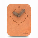 Orologio da scrivania silenzioso Wozoom, piccolo orologio da tavolo in legno da parete