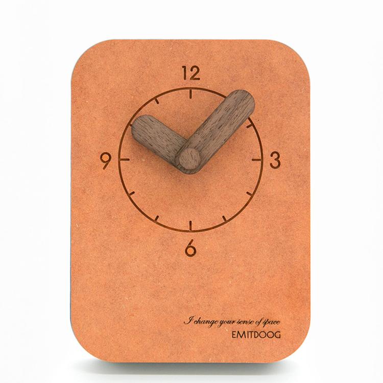 Orologio da scrivania silenzioso Wozoom, piccolo orologio da tavolo in legno da parete