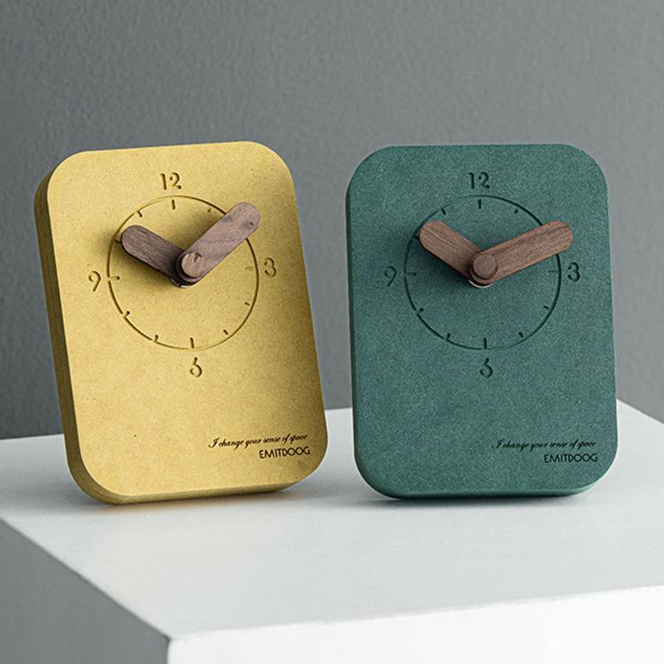 Orologio da scrivania silenzioso Wozoom, piccolo orologio da tavolo in legno da parete