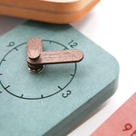 Orologio da scrivania silenzioso Wozoom, piccolo orologio da tavolo in legno da parete