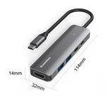 Blueendless Convertitore Dock Type-C 5 in 1 HDMI 4K 60Hz