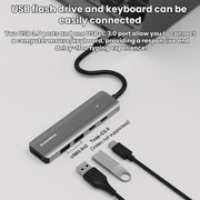 Blueendless Convertitore HDMI 4K 60Hz Dock Type-C, 5 in 1 USB 3.0 x 2)