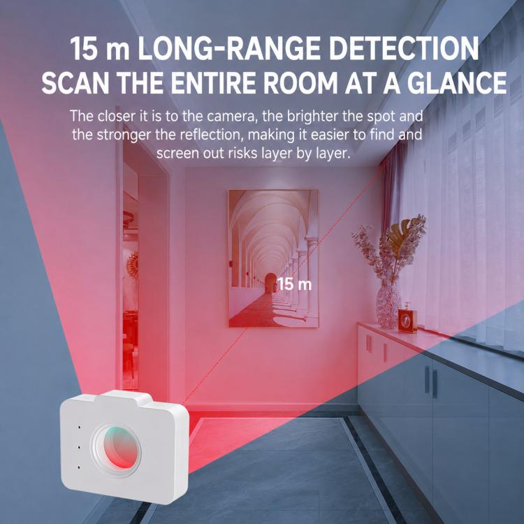 TC200 Rilevatore di telecamere spia a infrarossi per hotel, dispositivo per la privacy., TC200