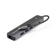 Docking station Blueendless Type-C con convertitore HDMI 4K ad alta definizione e Gigabit Ethernet., 6 in 1